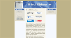 Desktop Screenshot of 18inchdishwasher.com